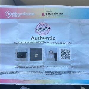 Kate Spade Black Cardholder with Keyring